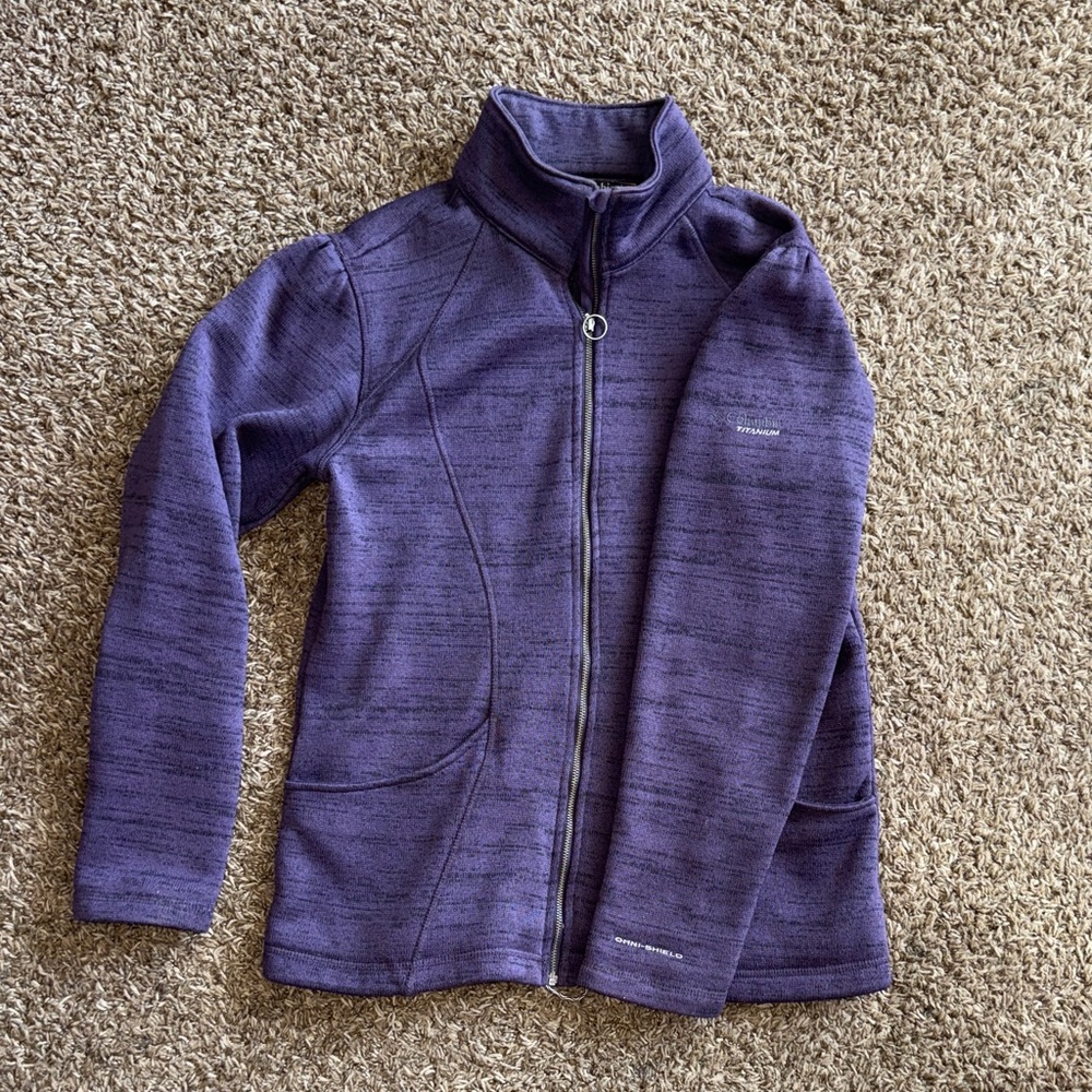 Columbia Woman’s Deep Purple zip up (outerwear)